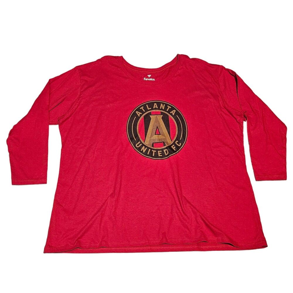 Atlanta United FC on Fanatics Men's Long Sleeve T-Shirt Size 2XL Red Logo